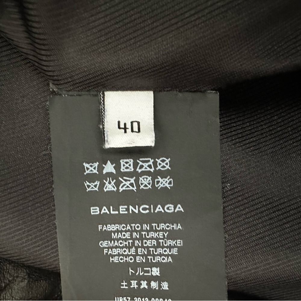 Balenciaga Black Leather Jacket - Picture 6 of 8